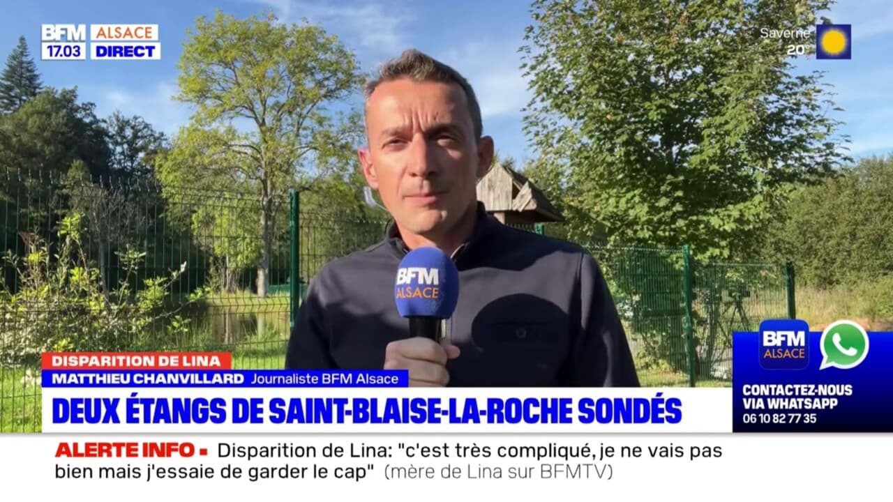 Disparition de Lina deux étangs de SaintBlaiseLaRoche sondés par