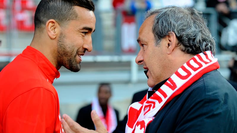 Youssouf Hadji et Michel Platini
