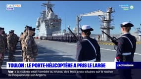 Toulon: le porte-hélicoptère Mistral a pris le large pour 5 mois