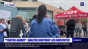 Manosque: le député Léo Walter était sur place ce lundi matin pour soutenir les grévistes de la clinique Toutes Aures