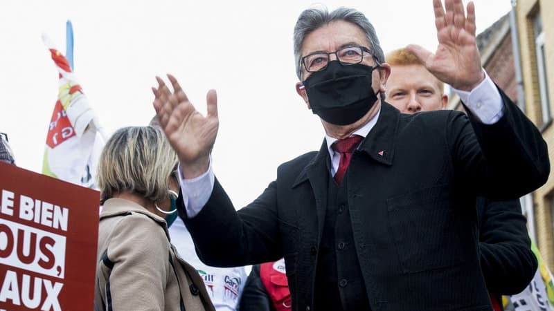 Le chef de file de LFI, Jean-Luc Mélenchon, le 1er mai 2021