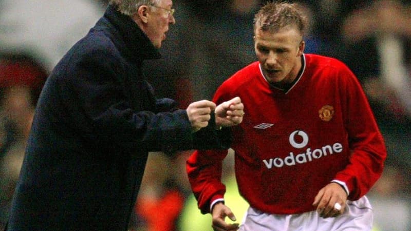 Sir Alex Ferguson et David Beckham en 2002
