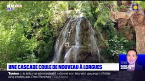 Var: une cascade tarie depuis plus de dix ans coule de nouveau à Lorgues