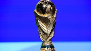 Le trophée de la Coupe du monde de football, en juillet 2023