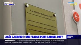 Lyon: une plaque en hommage à Samuel Paty au lycée Édouard Herriot 