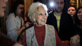 Estela de Carlotto, mercredi, n'a pas caché son bonheur de retrouver son petit-fils.