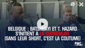 Belgique : Batshuayi et T. Hazard s'initient à la cornemuse (sans leur short, c'est la coutume)