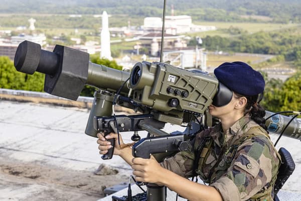 Un missile de batterie Sol-Air Mistral, dans le cadre de la mission "Titan", qui vise à protéger les installations des sites de lancement des fusées, en Guyane , le 22 octobre 2021. (illustration)