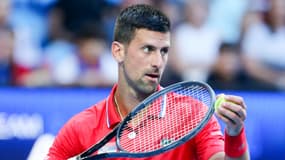 Novak Djokovic lors de la United Cup, le 3 janvier 2024 à Perth