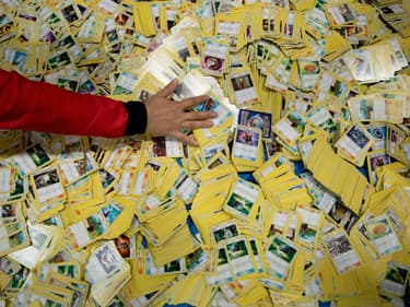 Cartes à disposition des joueurs au Championnat du monde des cartes Pokémon, le 16 août 2019