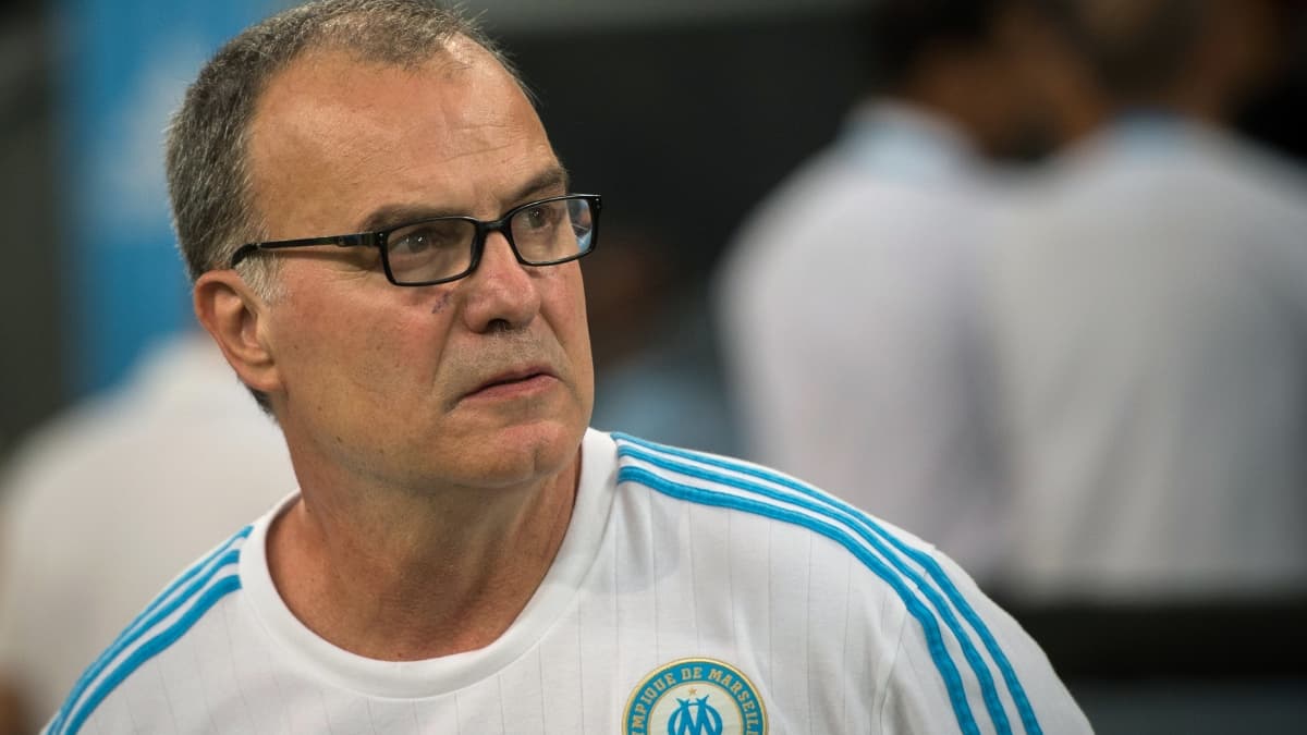 Marcelo Bielsa le jour où il annonce sa démission du poste de coach de l'OM après une défaite face à Caen le 8 août 2015