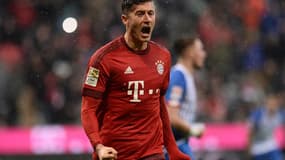 Robert Lewandowski, encore auteur d'un doublé avec le Bayern Munich