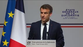 Emmanuel Macron lors des États généraux de la diplomatie le 16 mars