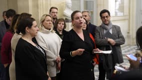 Mathilde Panot et des députés LFI à l'Assemblée nationale le 21 novembre 2022