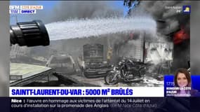 Saint-Laurent-du-Var: un incendie causé par l'explosion de bouteilles de gaz 
