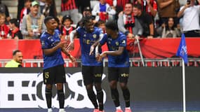 Moukoko, Guessand et Cho lors de Nice-Saint-Etienne, le 20 septembre 2024