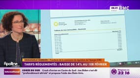 Tarifs réglementés : "Les prix vont baisser de 14% au 1er février"