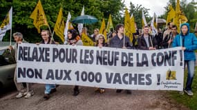 Manifestation de soutien aux militants de la Confédération paysanne en mai dernier. 