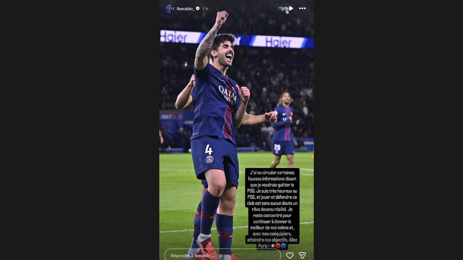 Le post de Beraldo sur Instagram