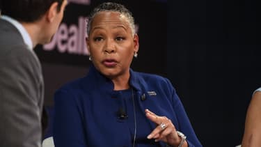 Lisa Borders, PDG de Times-Up lors d'une conférence en novembre 2018 à New York.