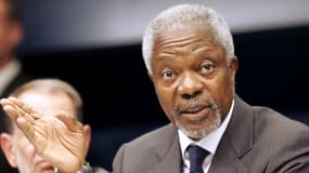 Koffi Anan à Bruxelles en 2006