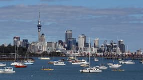 Les immeubles de bureaux d'Auckland, en Nouvelle Zélande. 