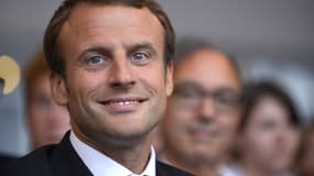 Le ministre de l'Economie Emmanuel Macron lors de l'université d'été du Medef, le 27 août 2015 à Jouy-en-Josas, près de Paris.