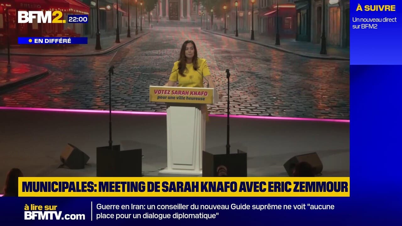 Municipales: "On a entendu pendant cette campagne que je faisais semblant de vouloir être maire de Paris", fustige Sarah Knafo Kép
