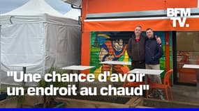 ROBIN DE BFM - Face aux nuits froides, ce restaurateur héberge des sans-abris sur sa terrasse