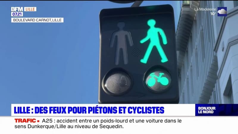 Lille: des feux de signalisation pour piétons et cyclistes