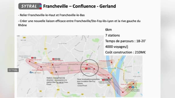 Une ligne de téléphérique urbain pourrait voir le jour entre Francheville et Confluence à Lyon.