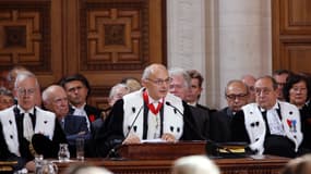 Didier Migaud, le Premier président de la Cour, lors de l'audience solennelle de rentrée