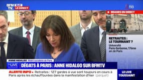 Incidents dans les manifestations: Anne Hidalgo "remercie les pompiers de Paris pour la rapidité avec laquelle ils interviennent" 
