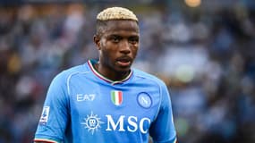 Victor Osimhen lors de Bologne-Naples (0-0, 5e journée de Serie A), le 24 septembre 2023