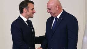 Le président Emmanuel Macron et son homologue libanais Joseph Aoun le 17 janvier 2025 au Liban 