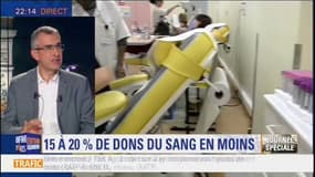 "Pour répondre à la demande en Ile-de-France, il nous faudrait 1700 dons par jour. Nous en avons habituellement 1000. En ce moment, nous en avons donc encore 15% en moins", déplore Stéphane Noël, directeur de l'EFS don du sang Ile-de-France