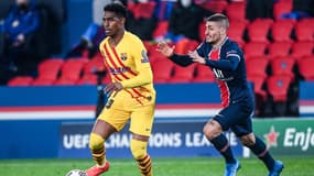 Junior Firpo avec le Barça face au PSG