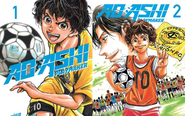 Les couvertures des deux premiers tomes du manga "Ao Ashi" Les couvertures des deux premiers tomes du manga "Ao Ashi"