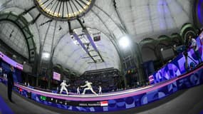Le Grand Palais, théâtre des épreuves d'escrime aux JO de Paris 2024, le 27 juillet 2024