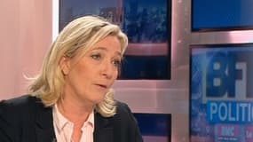 Marine Le Pen, invitée d’Olivier Mazerolle, sur BFMTV le 3 mars 2013.