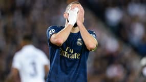 Karim Benzema lors du match PSG-Real Madrid en Ligue des champions, au Parc des Princes le 18 septembre 2019