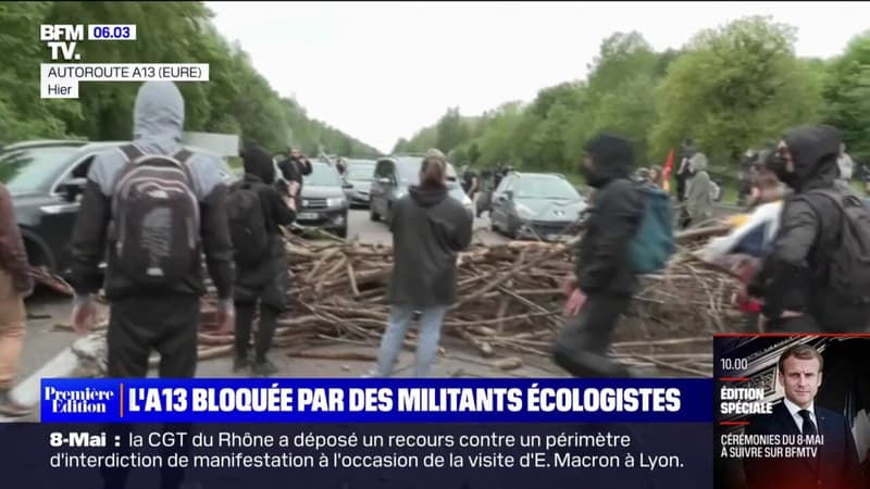 Blocage de l'autoroute A13: l'opération coup de poing de militants écologistes