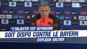 PSG : "L'objectif est qu'Hakimi soit disponible contre le Bayern" explique Galtier