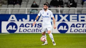 Quentin Bernard avec l'AJA le 26 février 2022.