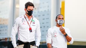 Toto Wolff et Lewis Hamilton