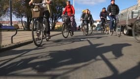 Des cyclistes dans Copenhague.