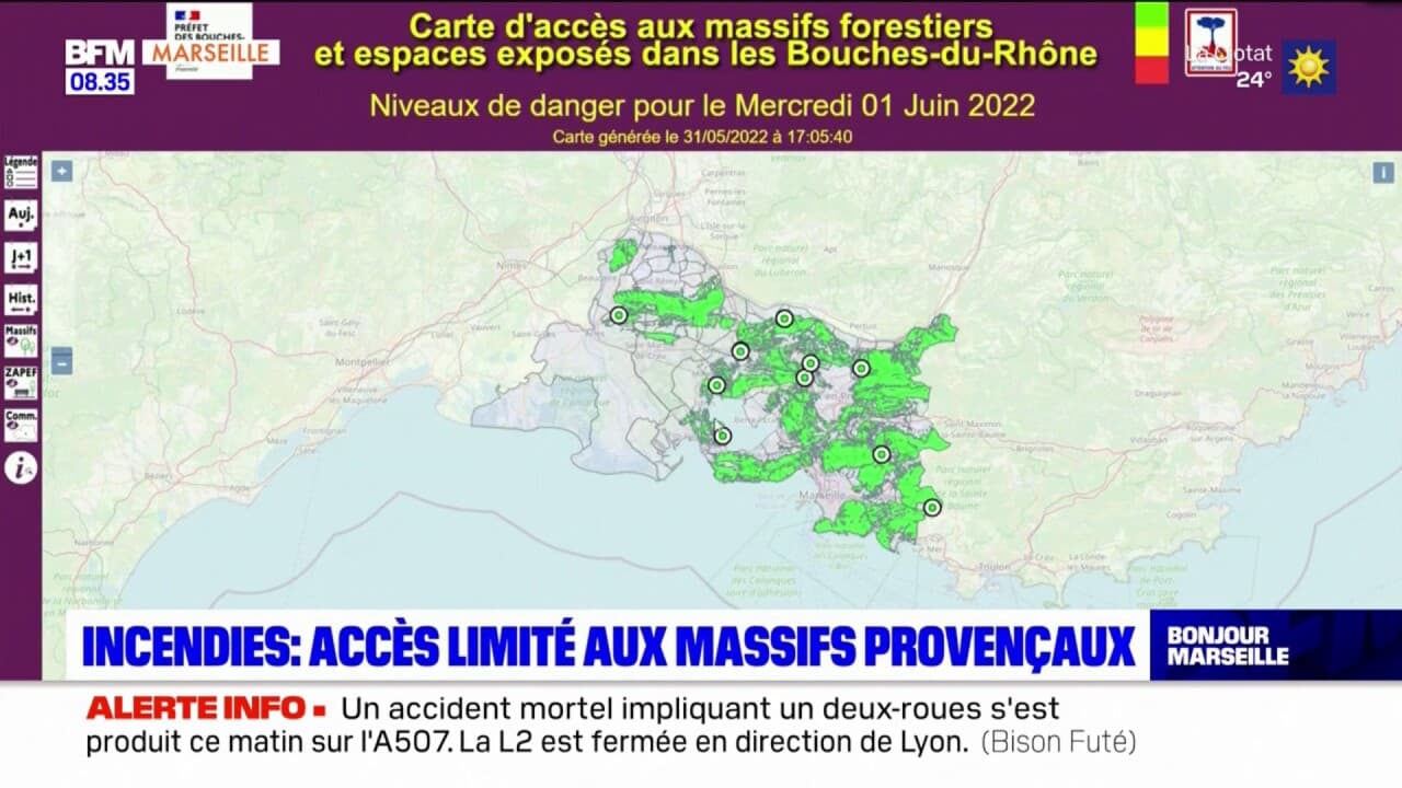 BouchesduRhône les conditions d'accès aux massifs forestiers