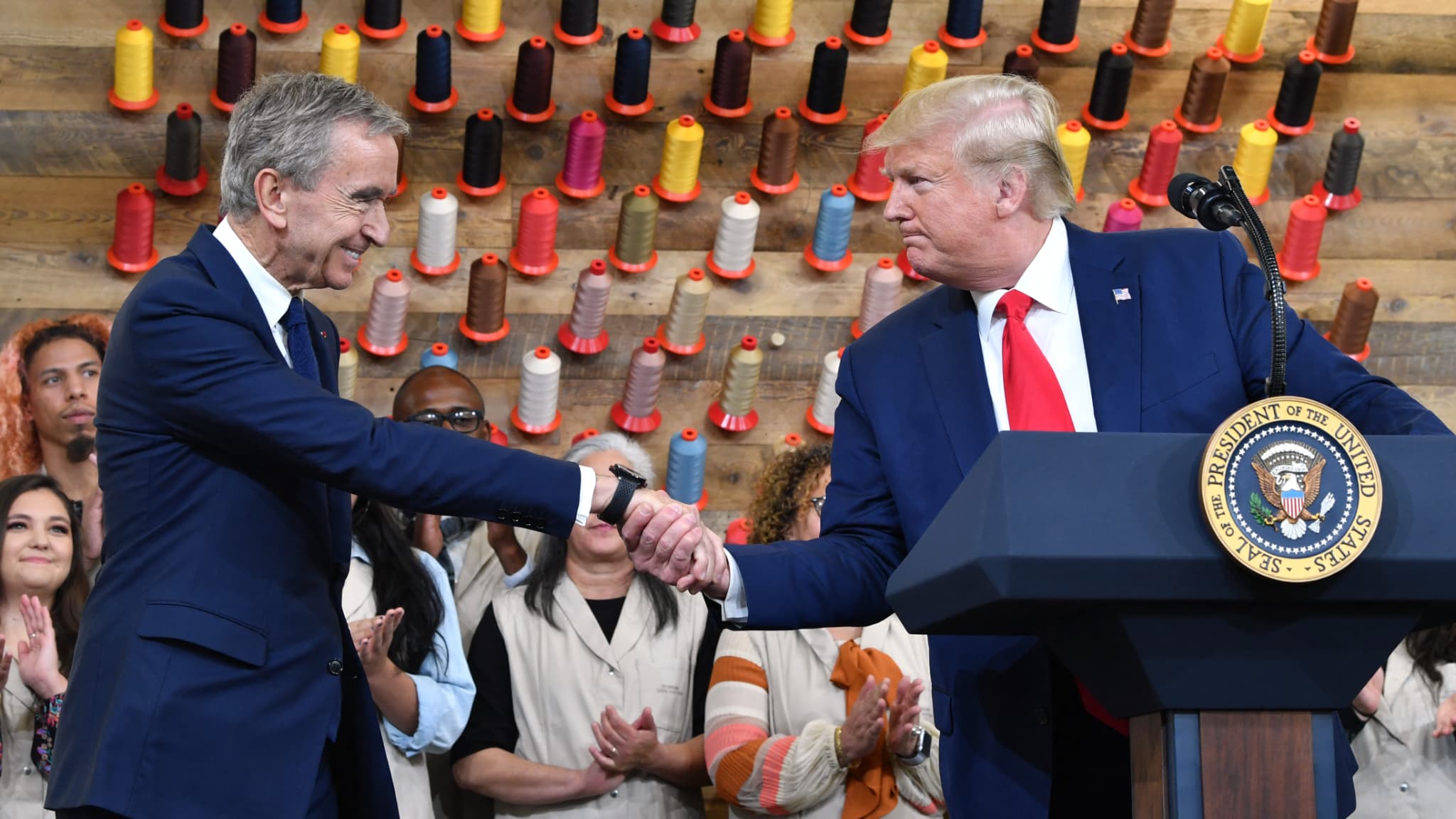 Donald Trump et Bernard Arnault, 2019