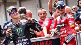 Fabio Quartararo et Pecco Bagnaia, à Barcelone le 4 juin 2022
