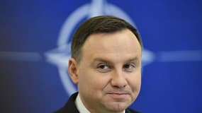 Le président polonais Andrzej Duda lors d'une conférence à Szczecin en Pologne le 28 novembre 2016 (image d'illustration)